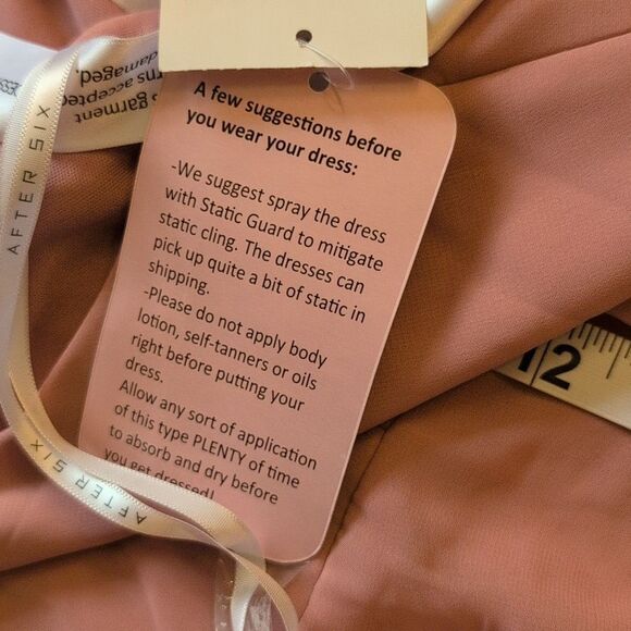 NWOT After Six Maxi Dress Desert Rose V Neck Chiffon Gown Size 0 - Picture 8 of 15